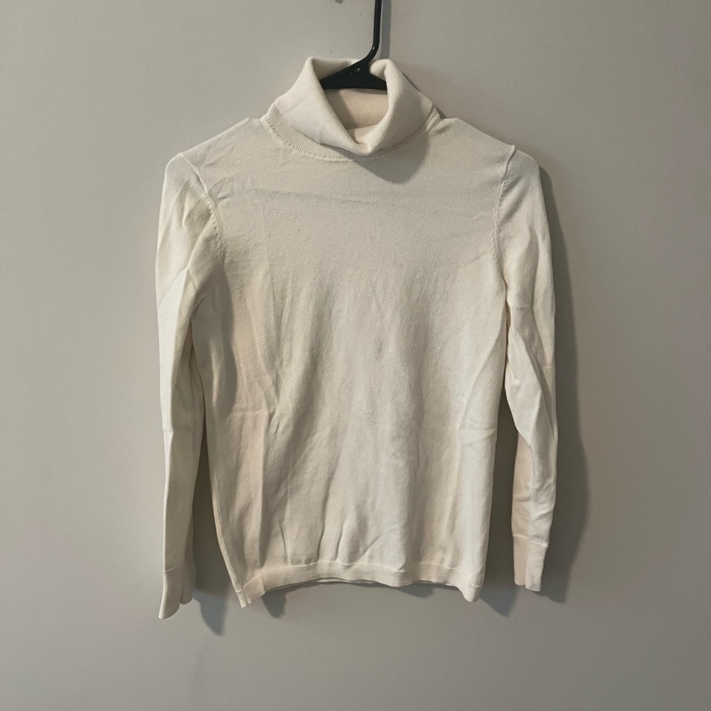 Talbots White Turtleneck